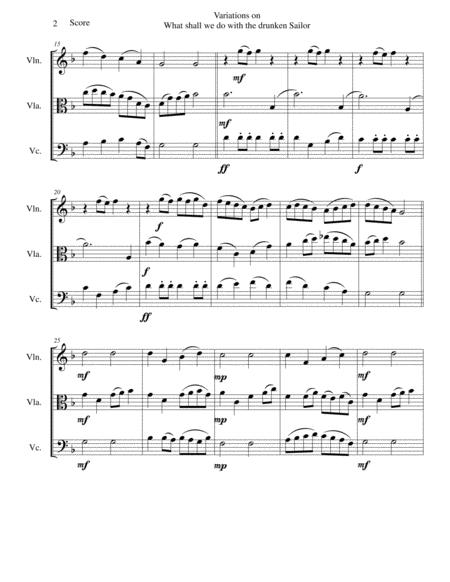 Variations On What Shall We Do With The Drunken Sailor For String Trio Page 2