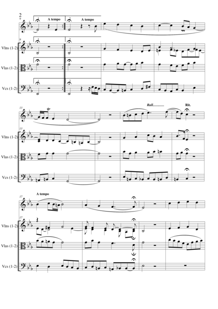 Varied Choral In E Flat Major For Oboe And Strings Cs123 Page 2