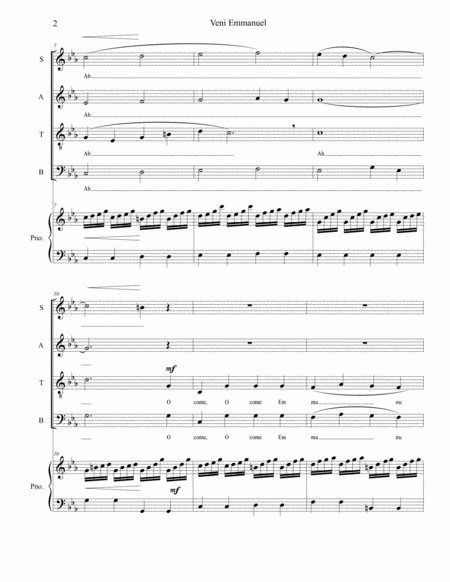 Veni Emmanuel O Come Emmanuel Page 2