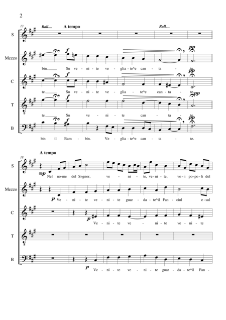 Venite Soprano Solo And Choir Matb A Cappella Page 2