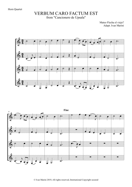 Verbum Caro Factum Est For Horn Quartet Page 2