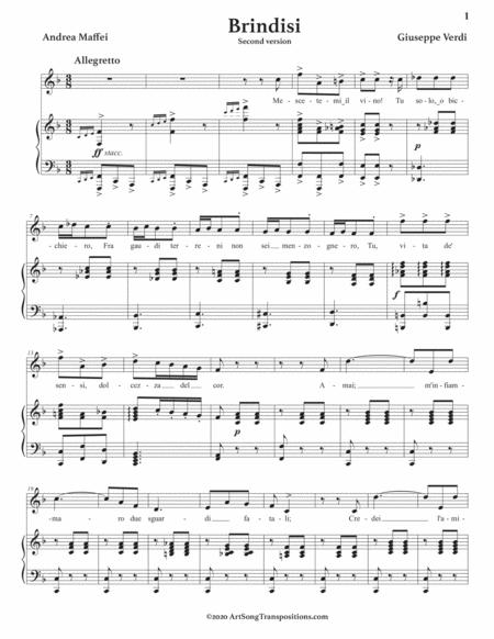 Verdi Brindisi Second Version Transposed To F Major Page 2