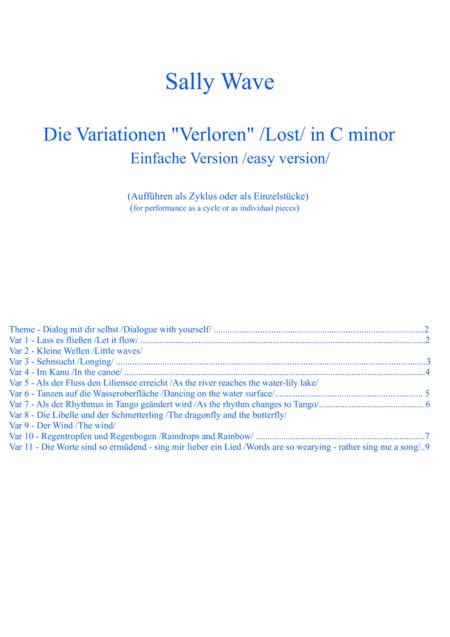 Verloren Lost Variationen Op 19 In C Minor Einfache Version Easy Version Page 2