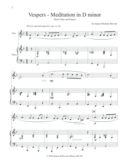 Vespers Meditation In D Minor Flute Piano Page 2