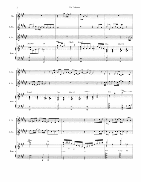 Via Dolorosa Duet For Soprano And Alto Saxophone Page 2