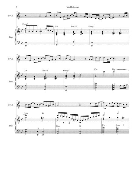 Via Dolorosa For Bb Clarinet Solo And Piano Page 2