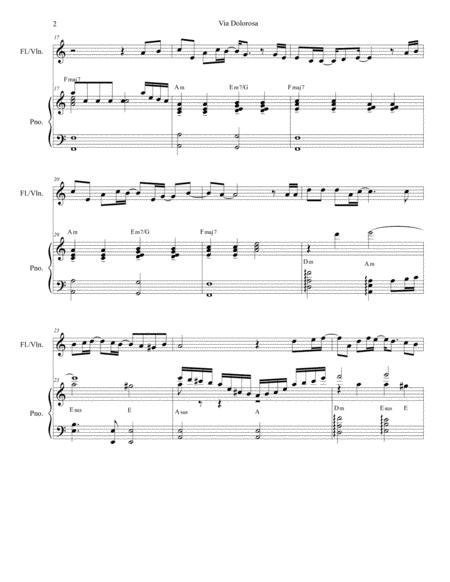 Via Dolorosa For Flute Or Violin Solo And Piano Page 2