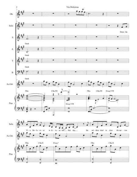 Via Dolorosa For Vocal Quintet High Key Page 2