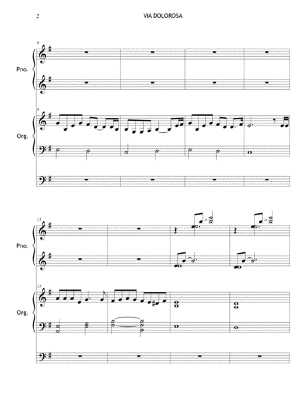 Via Dolorosa Piano And Organ Duet Page 2