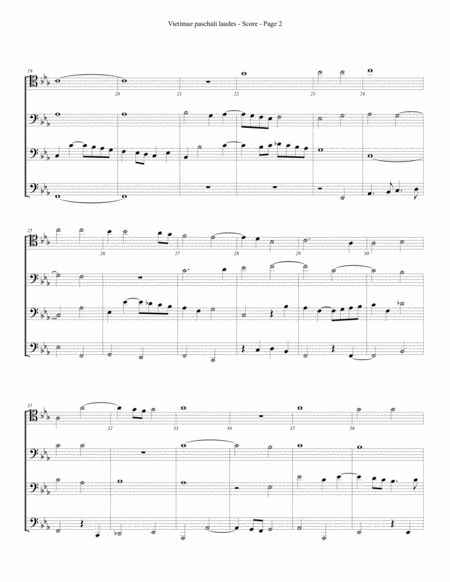 Victimae Paschali Laudes For Trombone Or Low Brass Quartet Page 2