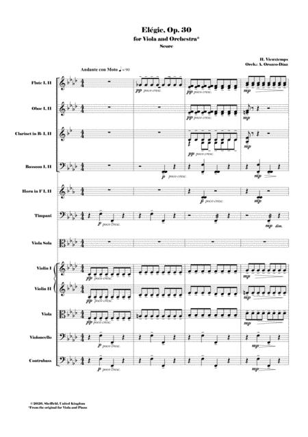 Vieuxtemps Elgie For Viola And Orchestra Op 30 New Orchestration Score And Parts Page 2