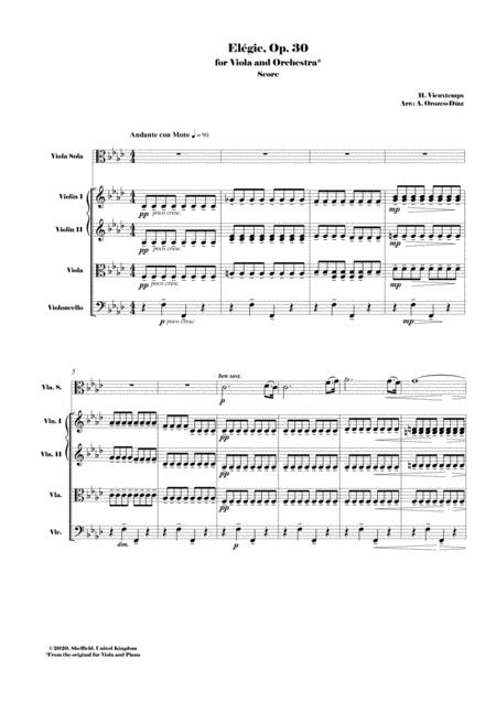 Vieuxtemps Elgie For Viola And String Quartet Op 30 Score Page 2