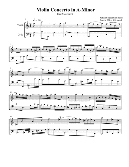Violin Concerto In A Minor Bwv 1041 First Movement Page 2