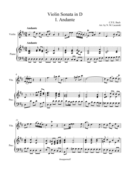 Violin Sonata In D I Andante Page 2