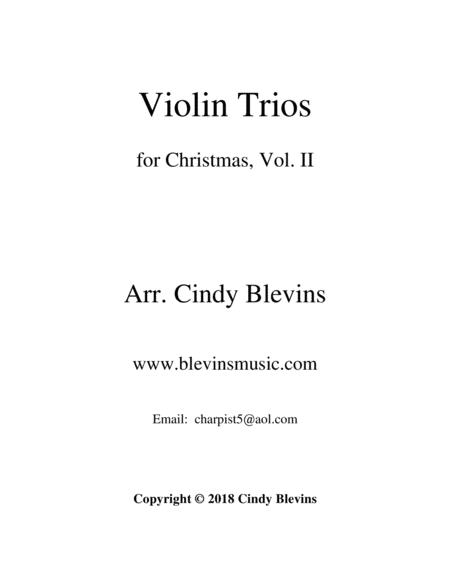 Violin Trios For Christmas Vol Ii Page 2