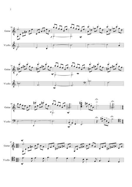 Virgo And Taurus For Cello And Guitar Page 2