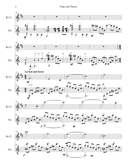 Virgo And Taurus For Clarinet And Guitar Page 2