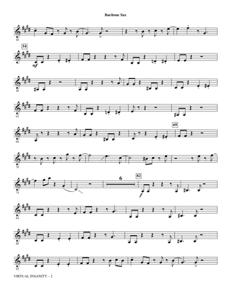 Virtual Insanity Arr Mark Brymer Baritone Sax Page 2