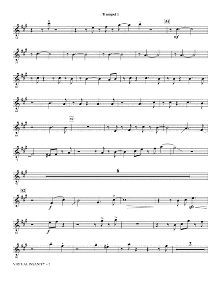 Virtual Insanity Arr Mark Brymer Trumpet 1 Page 2