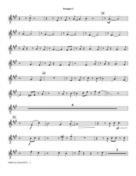 Virtual Insanity Arr Mark Brymer Trumpet 2 Page 2