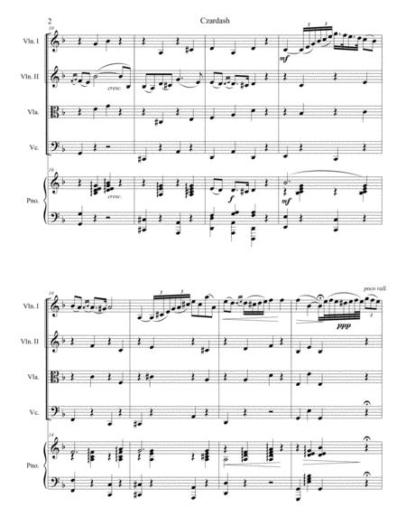 Vittorio Monti Czardash Arr For Piano Quintet Score And Parts Page 2