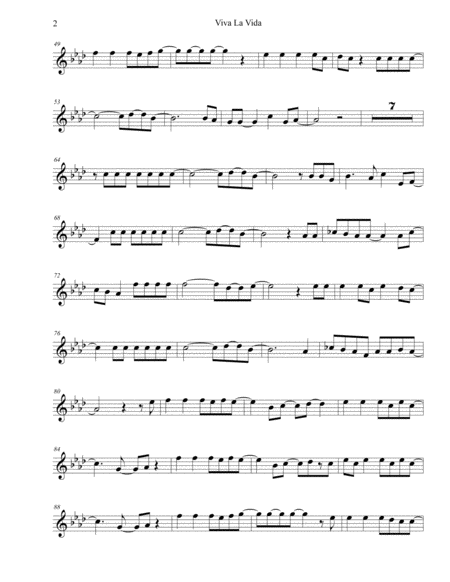 Viva La Vida Original Key Oboe Page 2