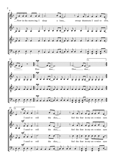 Viva La Vida Satb A Cappella Page 2