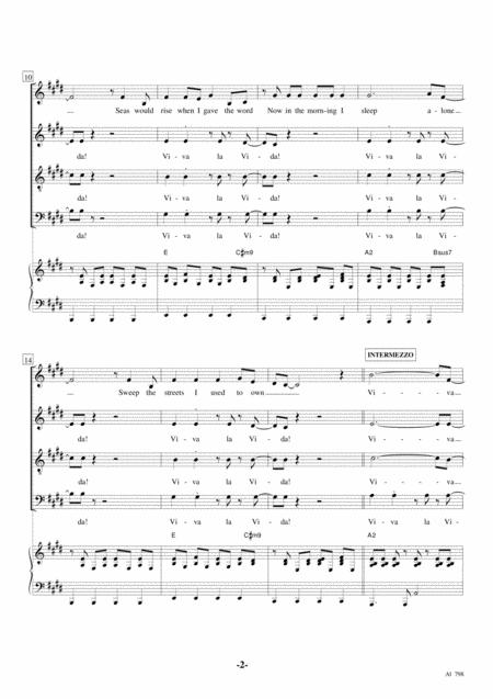Viva La Vida Satb Piano Page 2
