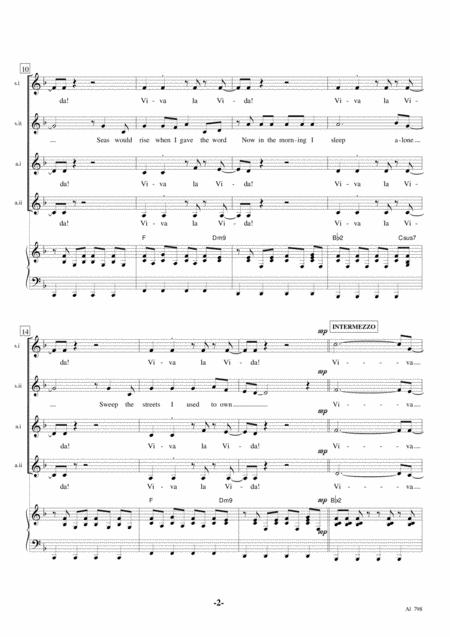 Viva La Vida Ssaa Piano Page 2