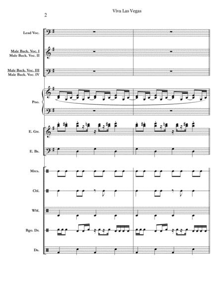 Viva Las Vegas Elvis Full Score Set Of Parts Page 2