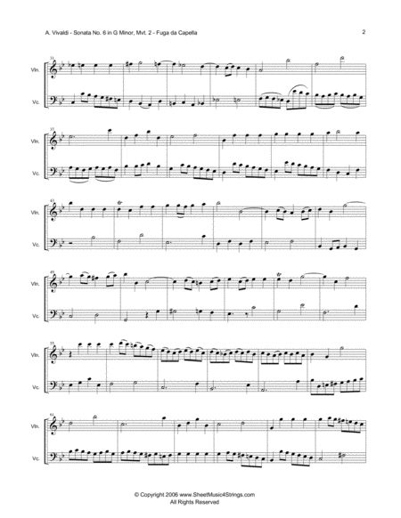 Vivaldi A Sonata No 1 Mvt 2 For Violin And Cello Page 2