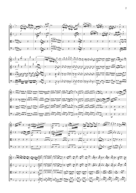 Vivaldi Autumn From The Four Seasons All Mvts For String Quartet Cv103 Page 2