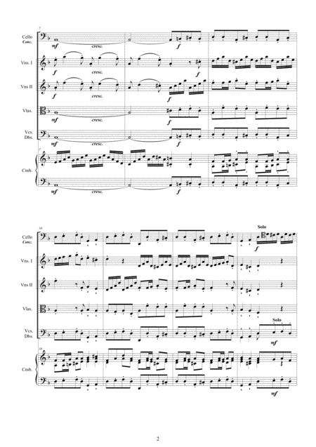 Vivaldi Cello Concerto In D Minor Rv 407 For Cello Solo Strings And Harpsichord Page 2