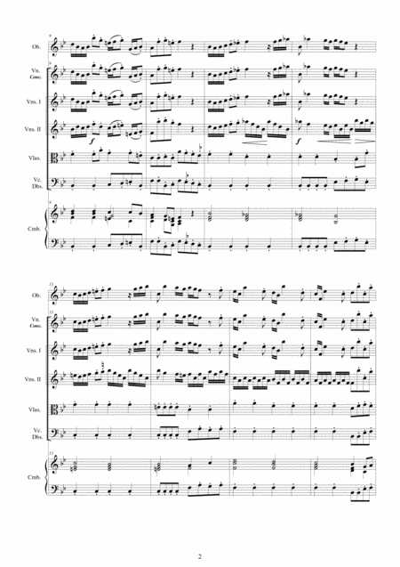 Vivaldi Concerto In B Flat Major Rv 548 For Oboe Violin Strings And Cembalo Page 2