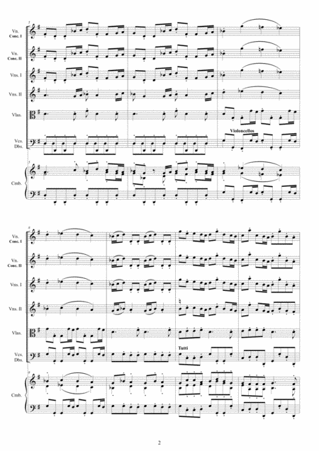 Vivaldi Double Concerto In G Major Rv 516 For Two Violins Strings And Cembalo Page 2