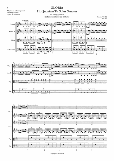 Vivaldi Rv 589 Gloria 11 Quoniam Tu Solus Sanctus Page 2