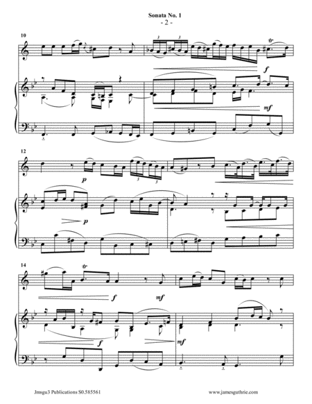 Vivaldi Sonata No 1 For Tenor Sax Piano Page 2