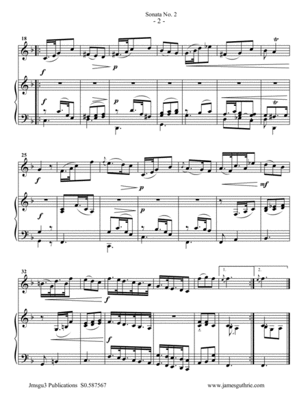 Vivaldi Sonata No 2 For Bass Flute Piano Page 2