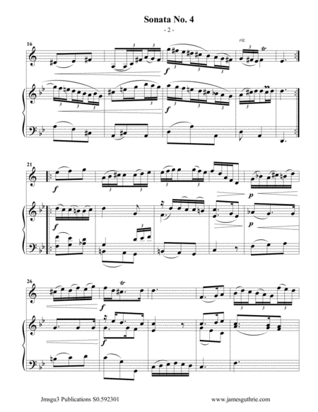 Vivaldi Sonata No 4 For Baritone Horn Piano Page 2