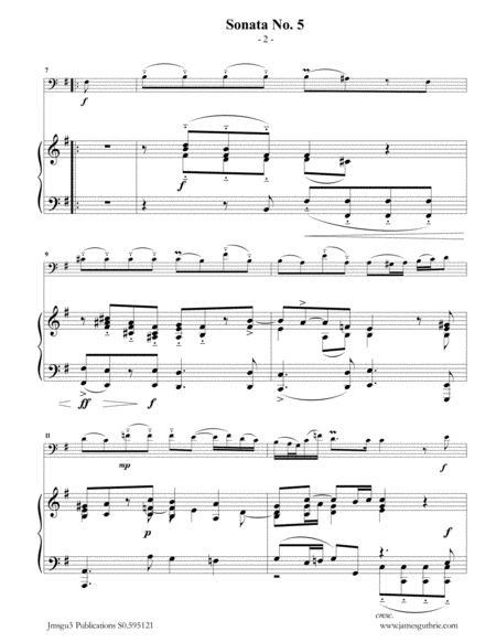 Vivaldi Sonata No 5 For Trombone Piano Page 2