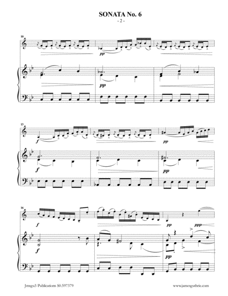 Vivaldi Sonata No 6 For Baritone Horn Piano Page 2