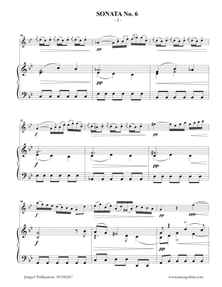 Vivaldi Sonata No 6 For Bass Flute Piano Page 2