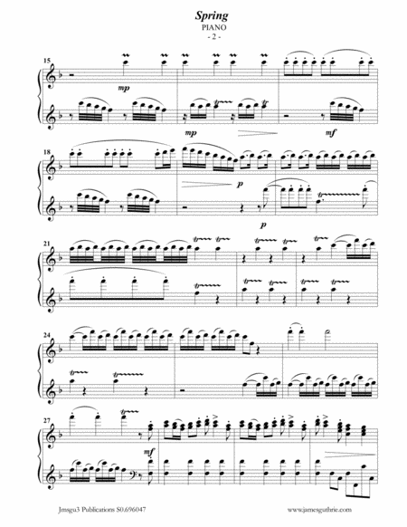 Vivaldi Spring From The Four Seasons For French Horn Piano Page 2