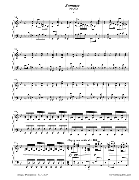 Vivaldi Summer From The Four Seasons For Alto Sax Piano Page 2