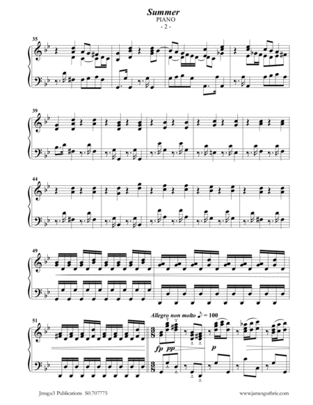 Vivaldi Summer From The Four Seasons For Bass Clarinet Piano Page 2