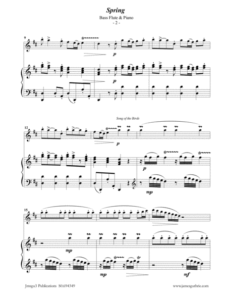 Vivaldi The Four Seasons Complete For Bass Flute Piano Page 2