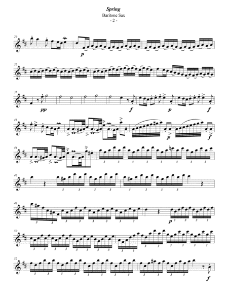 Vivaldi The Four Seasons Spring For Solo Baritone Sax Page 2