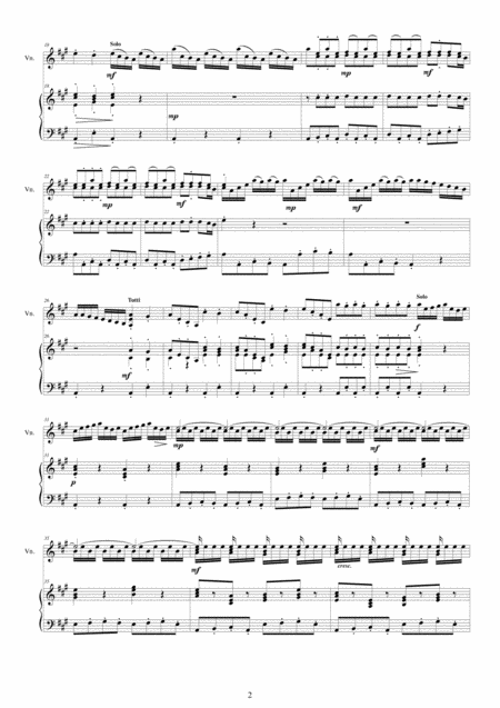 Vivaldi Violin Concerto In A Major Rv 347 Op 4 No 5 For Violin And Piano Page 2