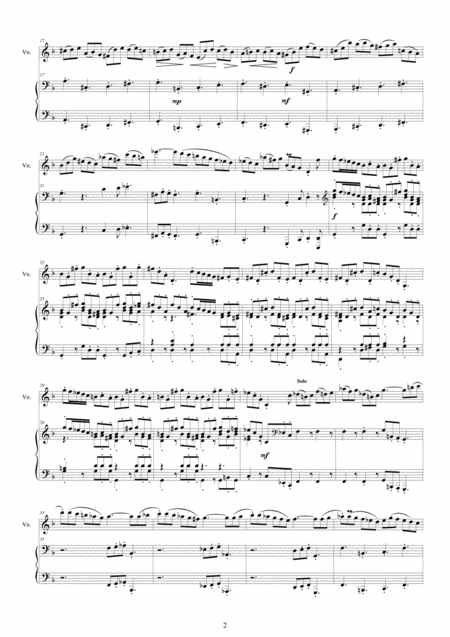 Vivaldi Violin Concerto In D Minor Rv 249 Op 4 No 8 For Violin And Piano Page 2