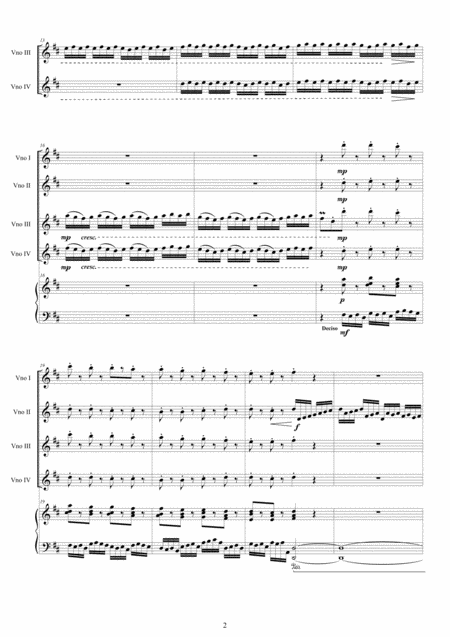 Vivaldi Violin Concerto No 1 In D Major Rv 549 Op 3 For 4 Violins And Piano Page 2